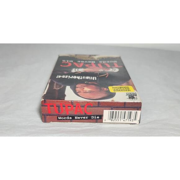 Tupac Unauthorized Words Never Die VHS 1997 Beast Video Pre-owned - Picture 5 of 5